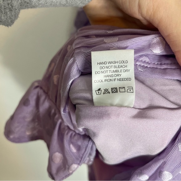 Majorelle Karissa One Shoulder Mini Dress Amethyst Purple Polka Dot Revolve - Picture 5 of 6